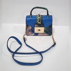 Women's  Aldo Martis Multi Color Snake Print Mini Bag Satchel Crossbody